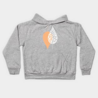 Drop shaped abstract leaves art Kids Hoodie